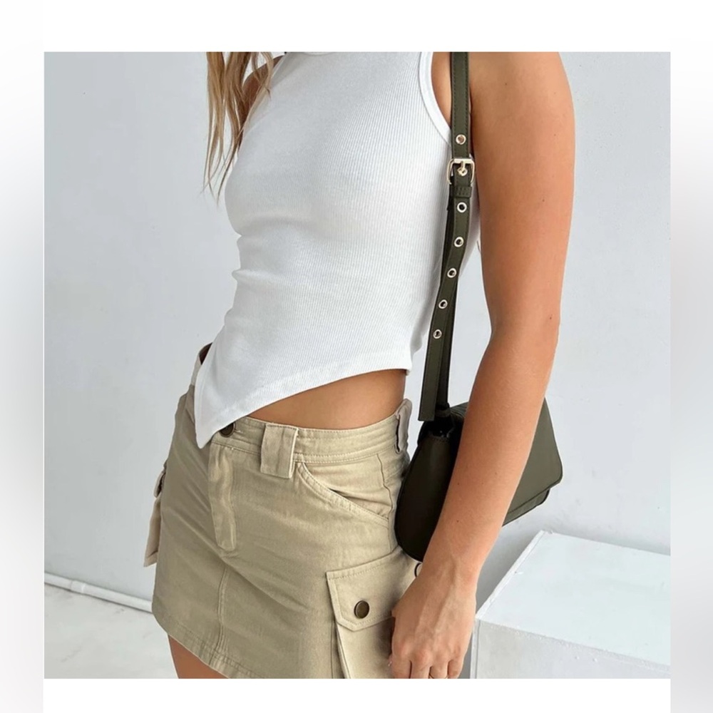 Princess Polly Tan Cargo Skort NEW